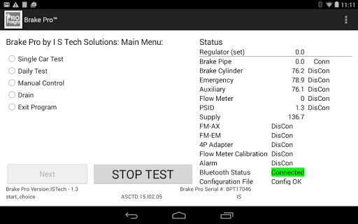 Android application Brake Pro screenshort