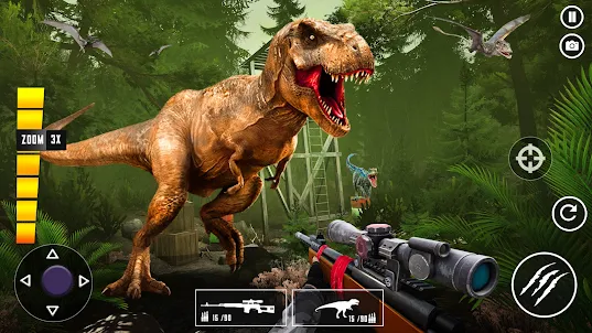 Dino hunting Games: 真正的 枪支游戏