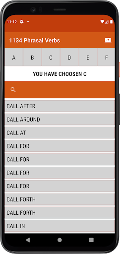 Android application 1134 Phrasal Verbs screenshort