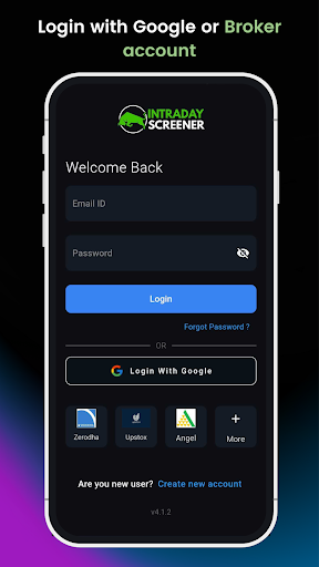 Android application Intraday Screener screenshort