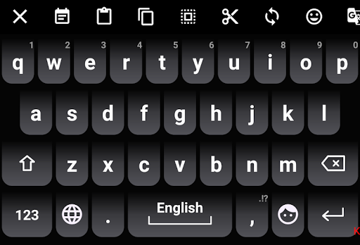 Android application KKeyboard GreyMix Theme screenshort