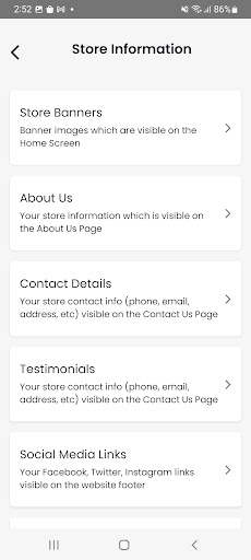 Nustore - Create Online Store Screen 3