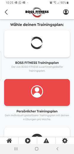 Android application BOSS FITNESS screenshort