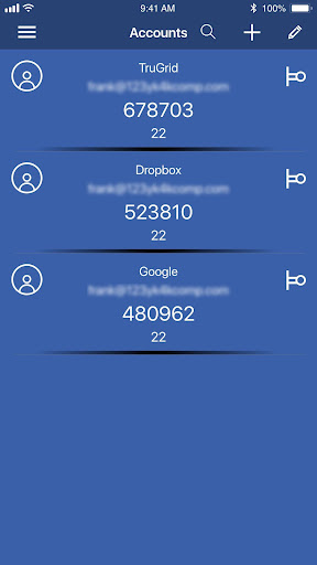 Android application TruGrid Authenticator v1 screenshort
