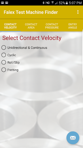 Android application Falex Test Machine Finder screenshort