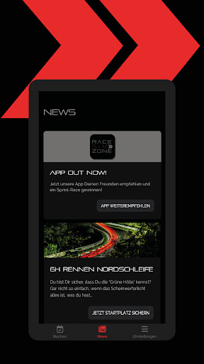 Android application RACE SIM ZONE screenshort
