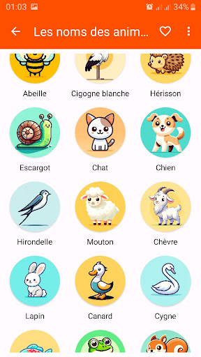 Les animaux en français Screen 2