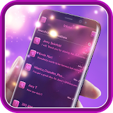 Glow Pink Light Theme SMS Plus icon