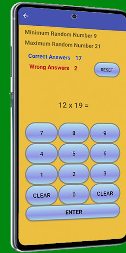 Android application Mathematical Table screenshort