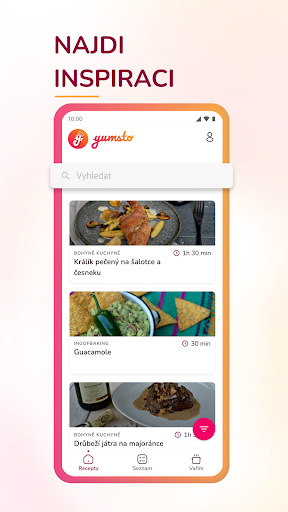 Android application Yumsto screenshort