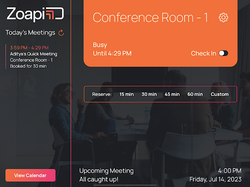 Android application Zoapi Room Scheduler screenshort