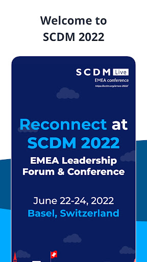 Android application SCDM 2022 EMEA Conference screenshort