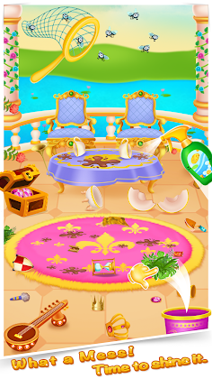 Girls royal home cleanup game - Screenshot 3