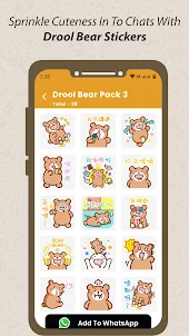 Drool Bear Stickers Animated