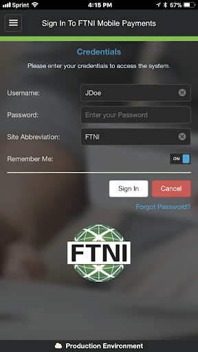 Android application ETRAN Mobile Payments screenshort