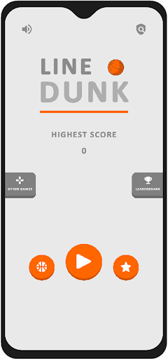 Android application Line Dunk: Basket challenge screenshort