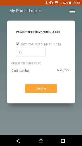 My Parcel Locker Screen 3