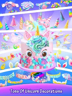 Unicorn Cotton Candy Cake screenshot 9