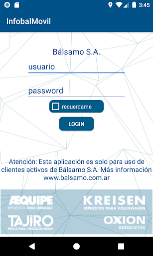 InfobalMovil Screen 2