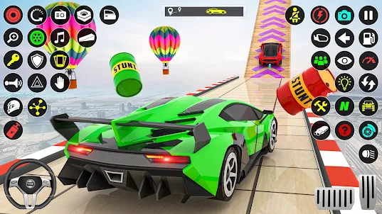 GT Car Stunt Race: Mega Ramps