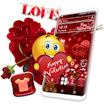 Cover Image of Baixar Valentine Red Launcher Theme  APK