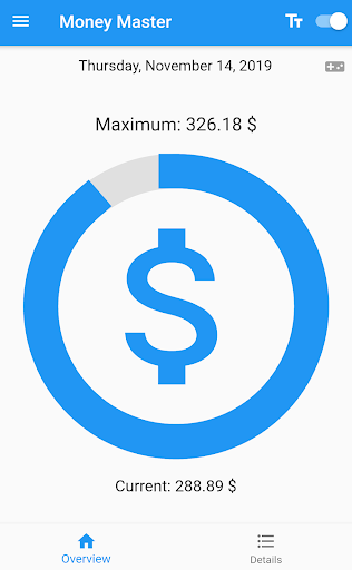 Android application Money Master:Watch your salary screenshort