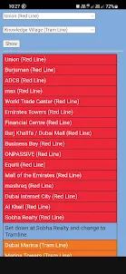 Dubai Metro Travel Planner