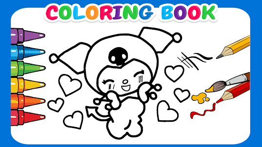 Kawaii Kuromi coloring book