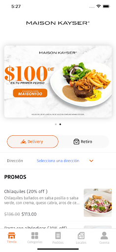 Android application Maison Kayser México screenshort