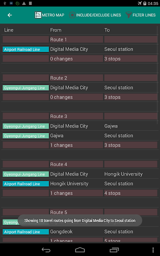 Seoul Subway Route Planner