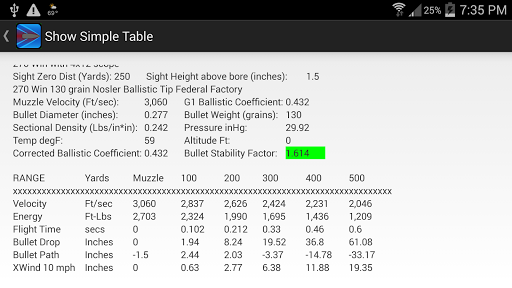 1-Shot Ballistics Screen 2
