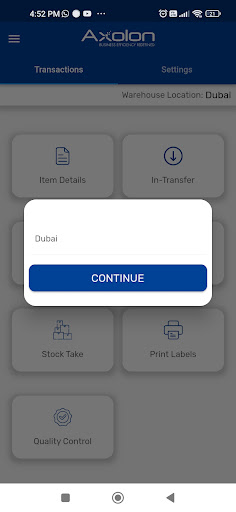 Android application Axolon Inventory screenshort
