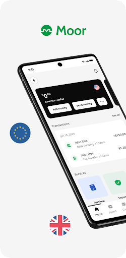 Android application Moor - Send, Pay and Bank screenshort