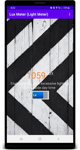 Android application Lux Meter screenshort