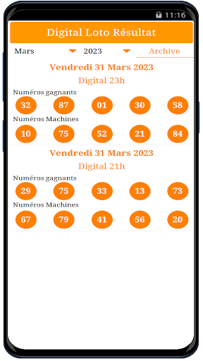 Digital loto Résultat Screen 3
