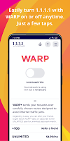 screenshot of 1.1.1.1 + WARP: Safer Internet