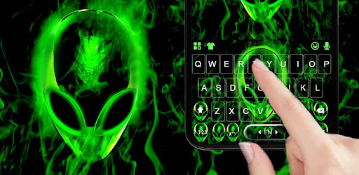 Neon Strange Alien Keyboard Th