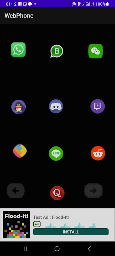 Android application WebPhone screenshort