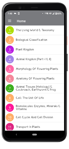 Android application CLASS 11 BIOLOGY - FOR NEET screenshort