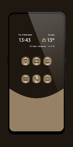 Android application Curved - Golden Icon Pack screenshort