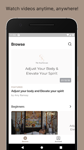 Android application The StarStream screenshort