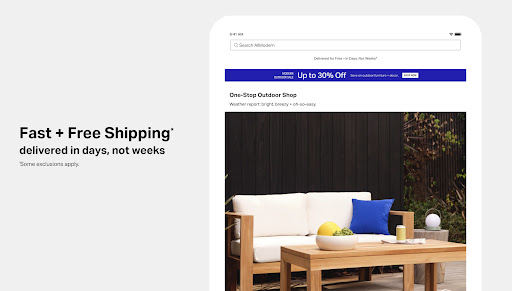 Screenshot of AllModern