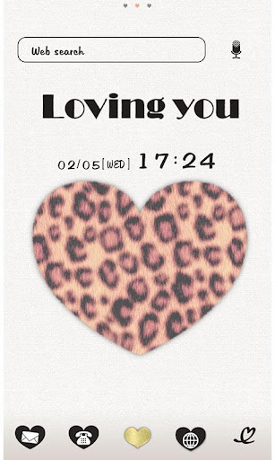 Android application Big Leopard Heart Theme +HOME screenshort