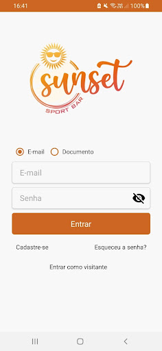 Android application Sunset Sport Bar screenshort