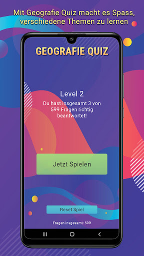 Android application Geografie Quiz screenshort