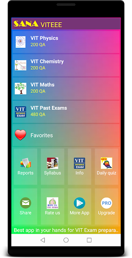 Android application VITEEE Exam Prep screenshort