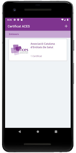 Certificats ACES Screen 3
