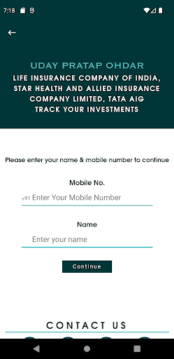 Android application Uday Customer Portal screenshort