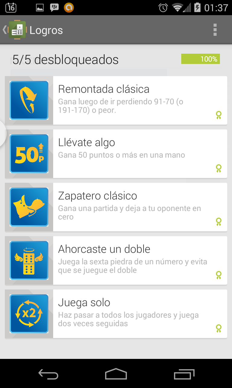 Android application Lagunex Domino screenshort
