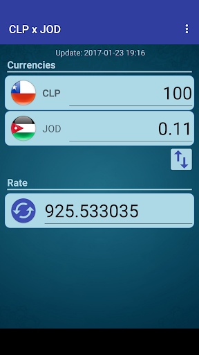 Android application Chile Peso x Jordanian Dinar screenshort